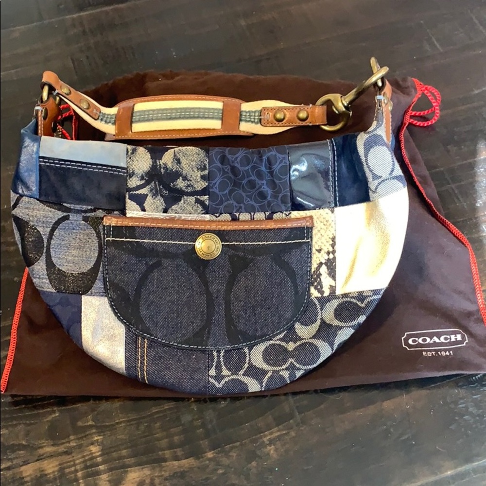 Coach denim purse